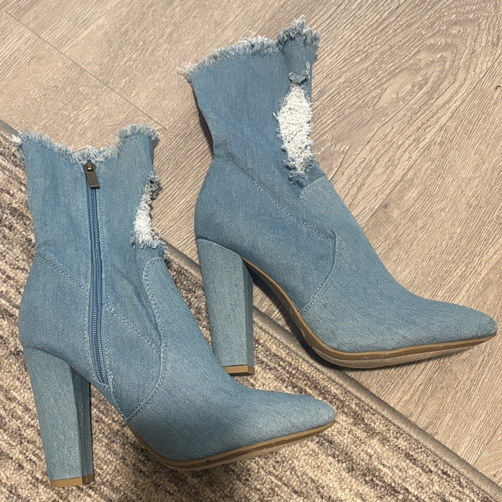 Denim Ankle Boots
